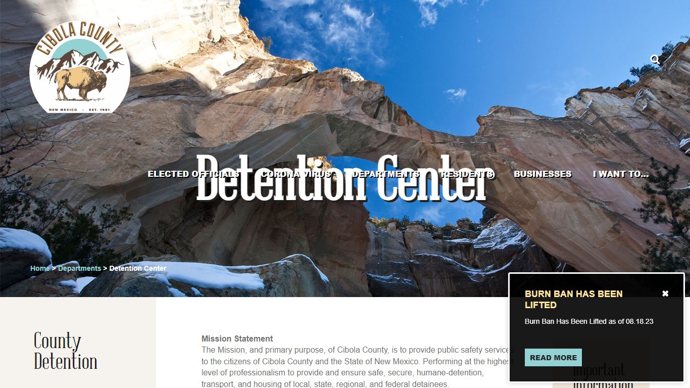 Detention Center - Welcome to Cibola County, New Mexico