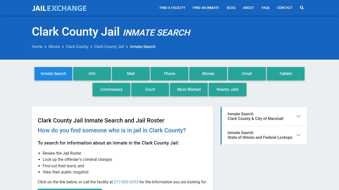 Inmate Search: Roster & Mugshots - Clark County Jail, IL