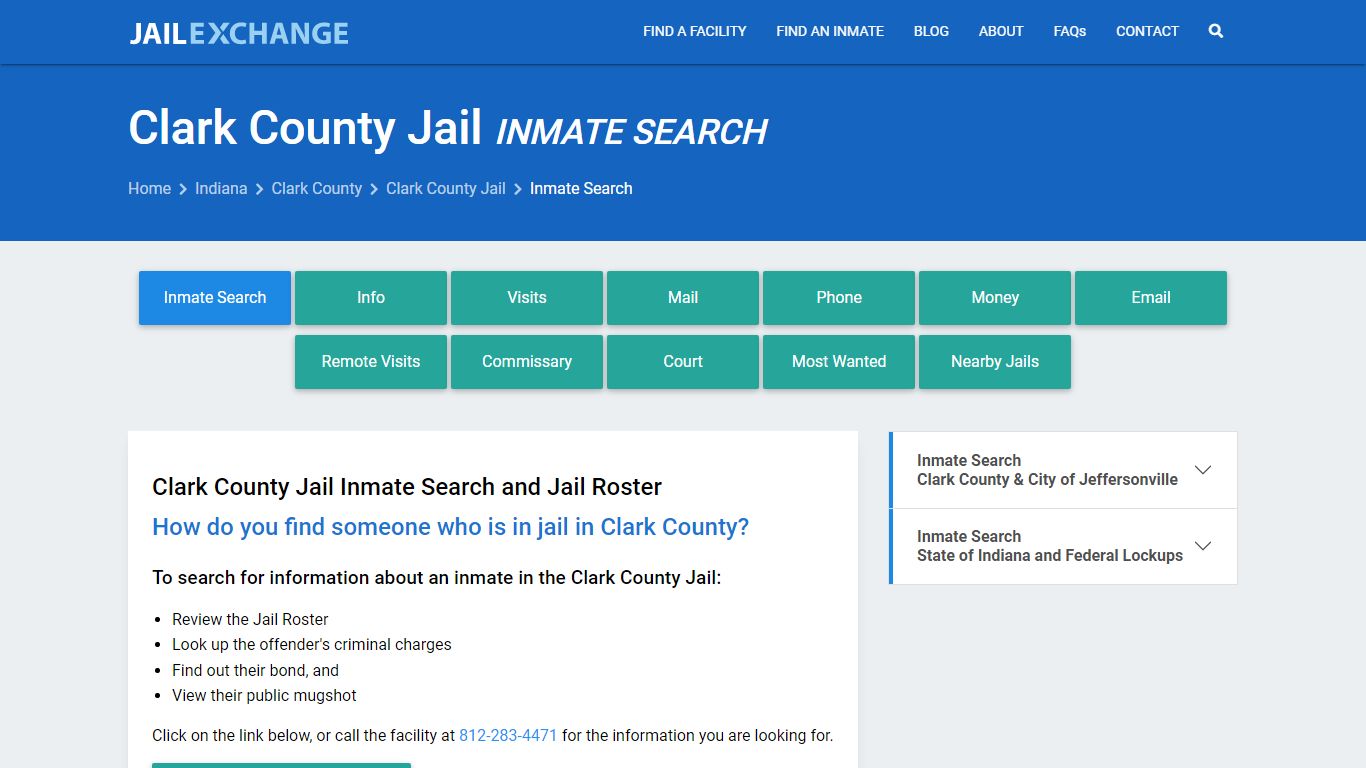 Inmate Search: Roster & Mugshots - Clark County Jail, IN