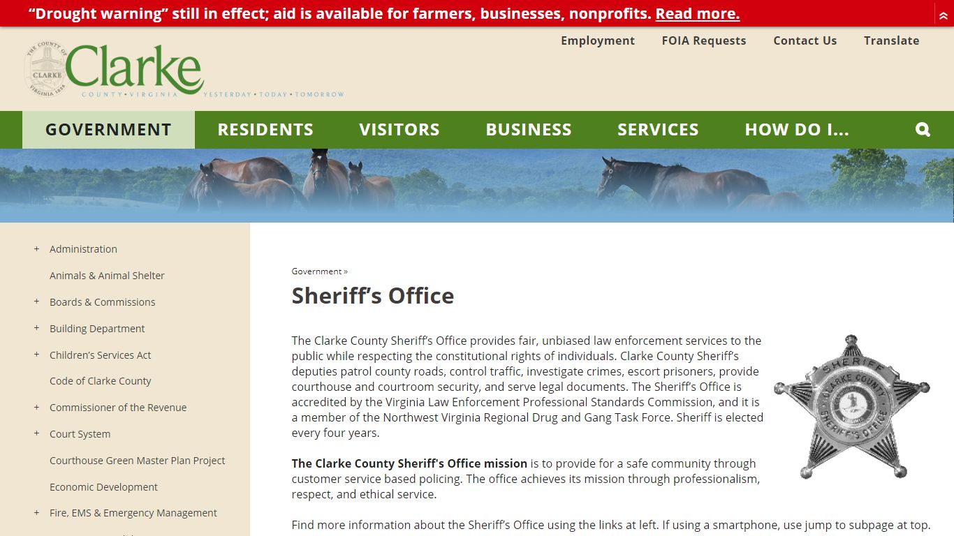 Sheriff’s Office | Clarke County, VA