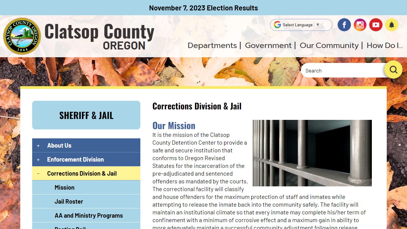 Corrections Division & Jail | Clatsop County OR