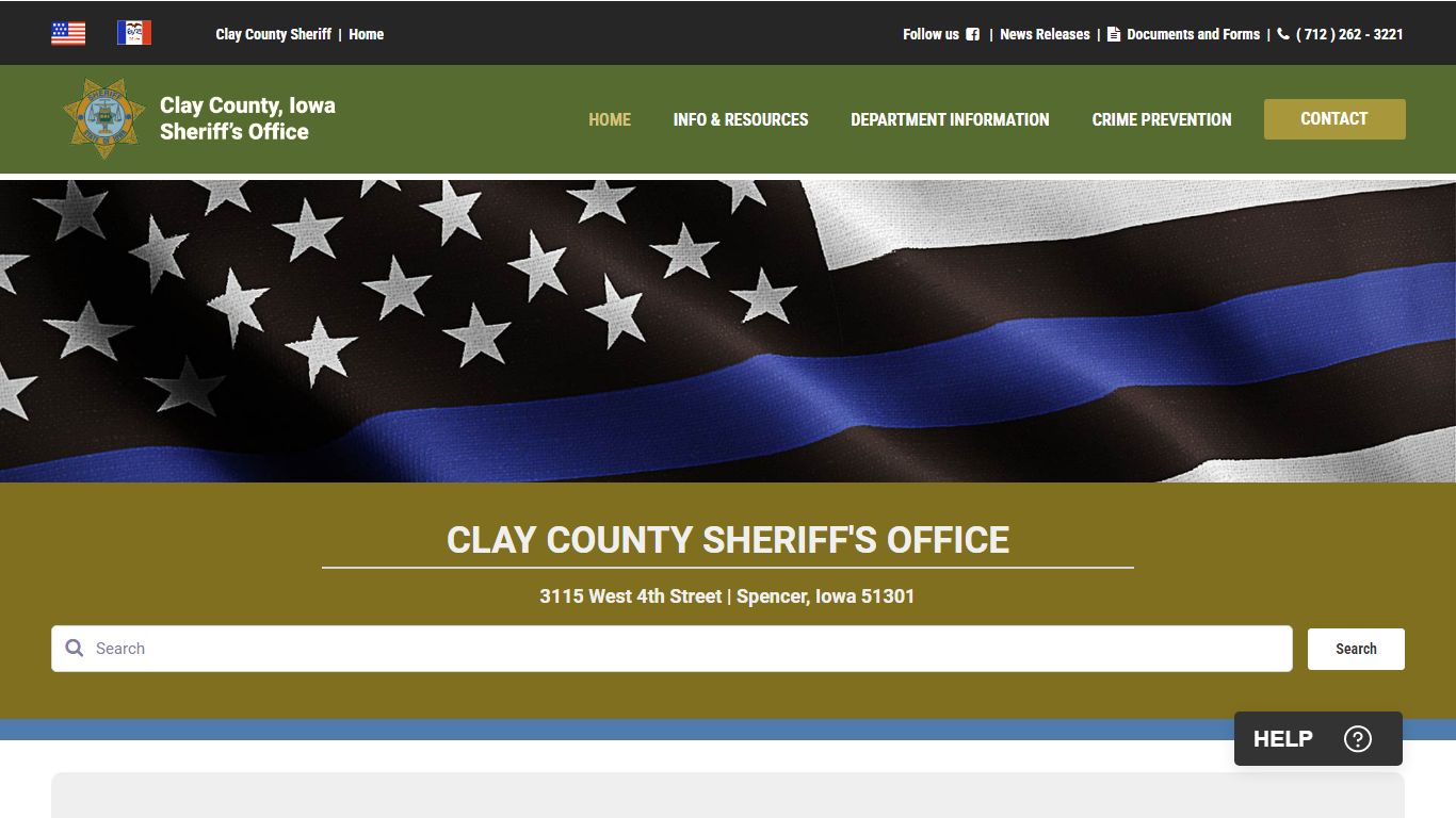 Welcome to the Clay County, Iowa Sheriff's Office