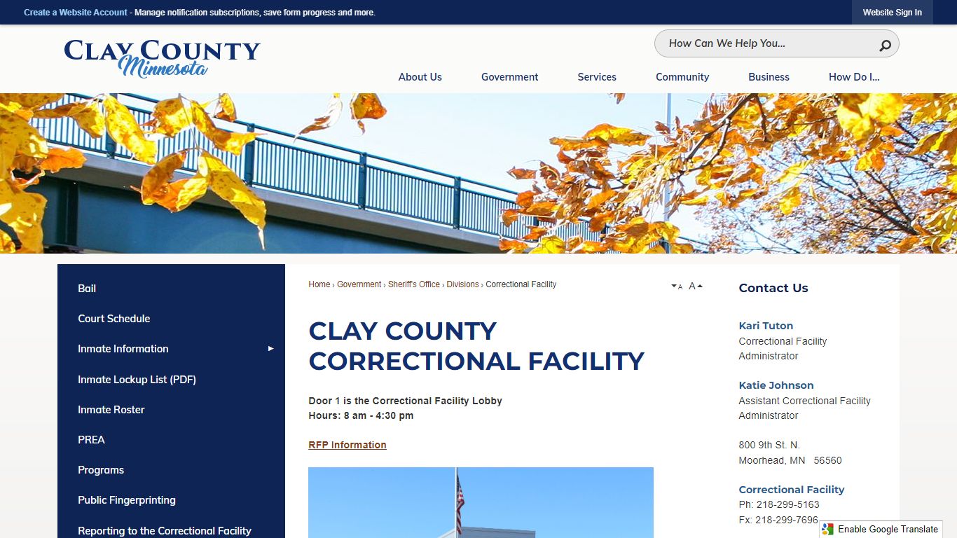 Clay County Correctional Facility | Clay County, MN - Official Website