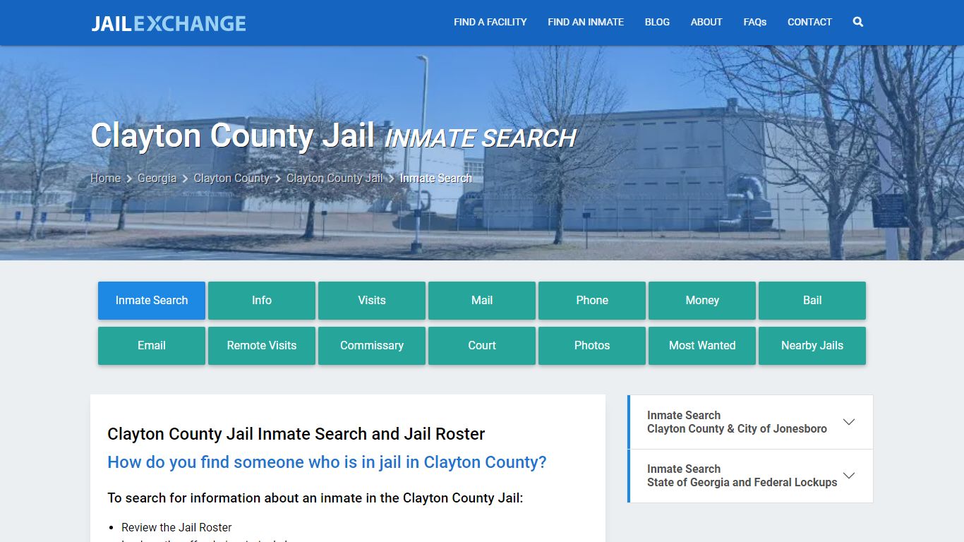 Inmate Search: Roster & Mugshots - Clayton County Jail, GA