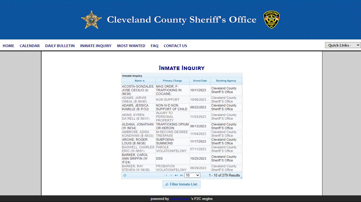 Cleveland County Sheriff Office P2C