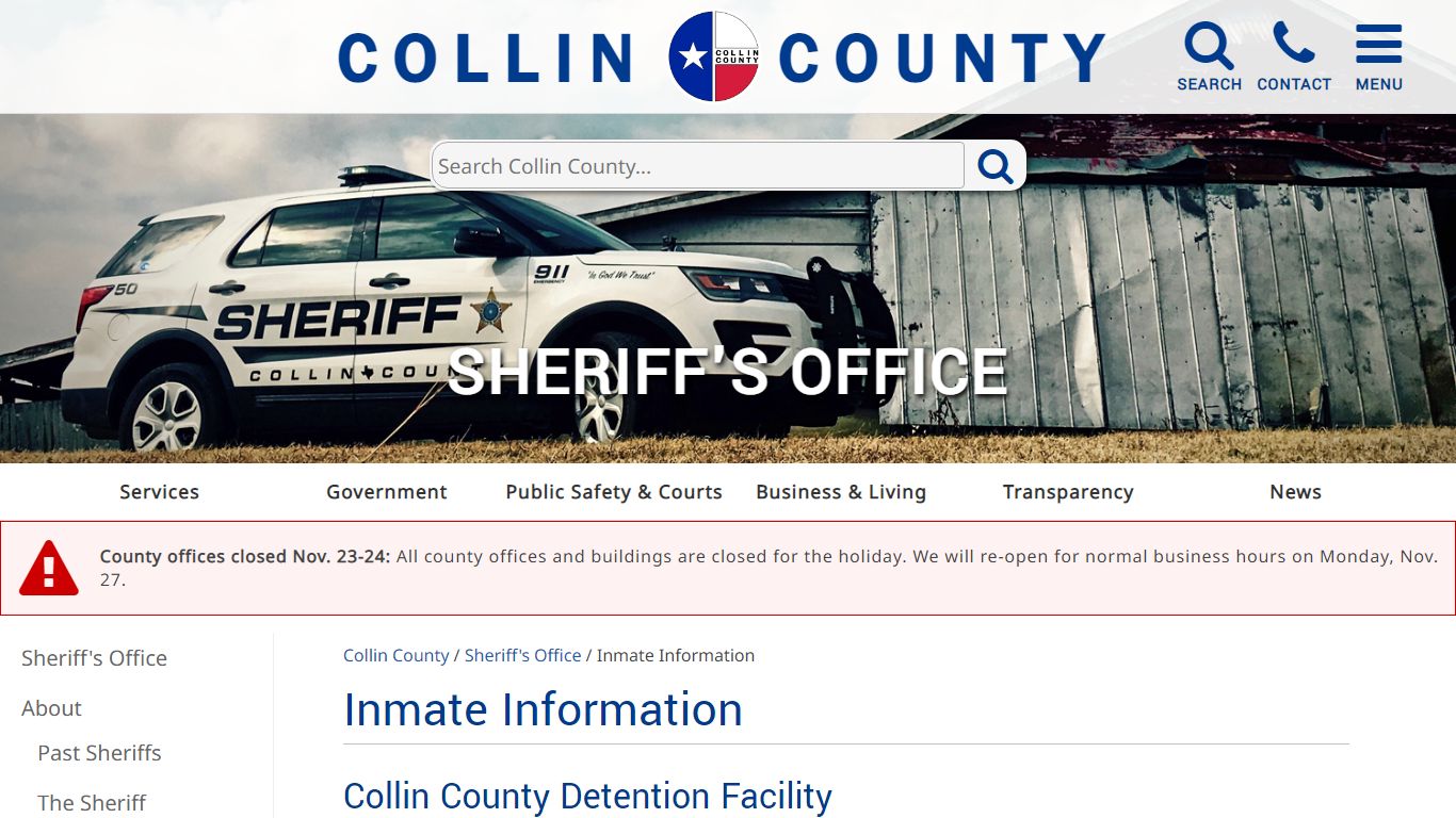 Sheriff's Office Inmate Information - Collin County