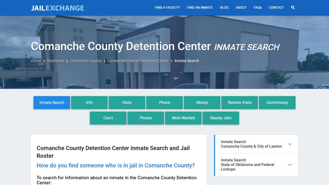 Comanche County Detention Center Inmate Search - Jail Exchange