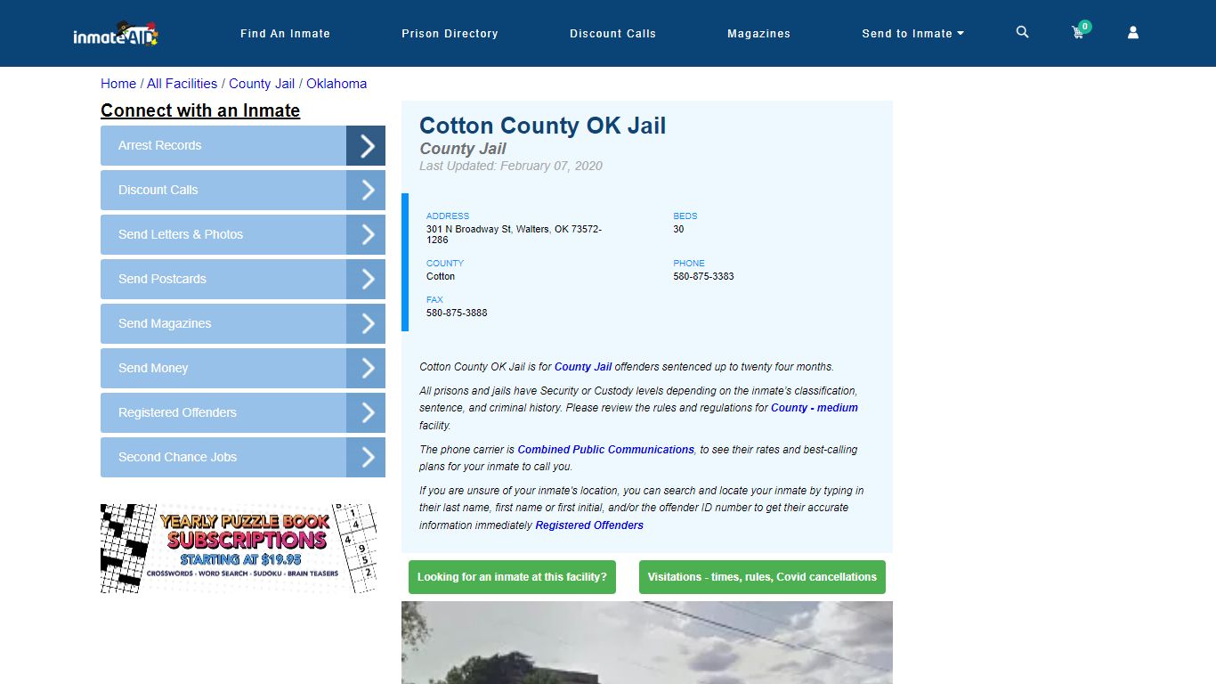 Cotton County OK Jail - Inmate Locator - Walters, OK