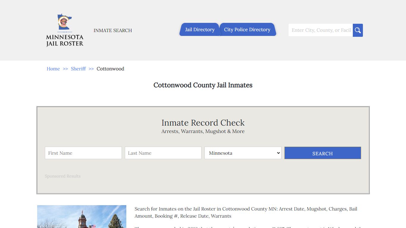 Cottonwood County Jail Inmates | Jail Roster Search - Minnesota Jail Roster