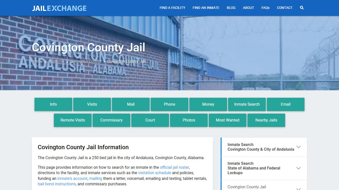 Covington County Jail, AL Inmate Search, Information