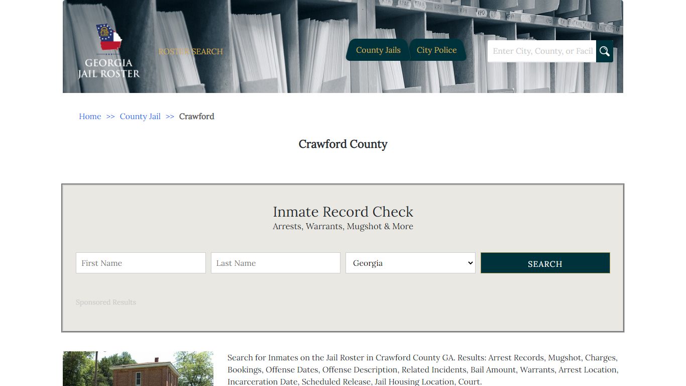 Crawford County | Georgia Jail Inmate Search