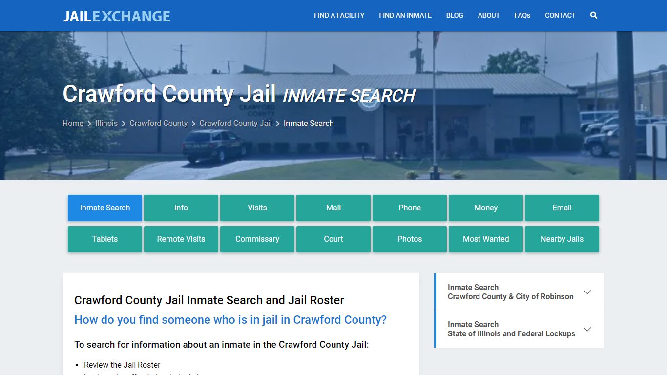 Inmate Search: Roster & Mugshots - Crawford County Jail, IL