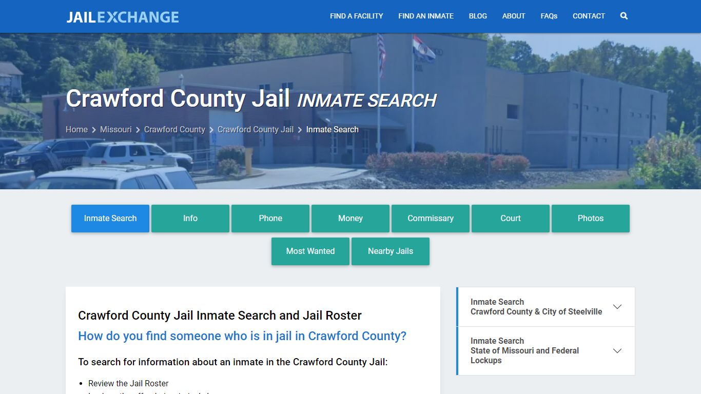 Inmate Search: Roster & Mugshots - Crawford County Jail, MO