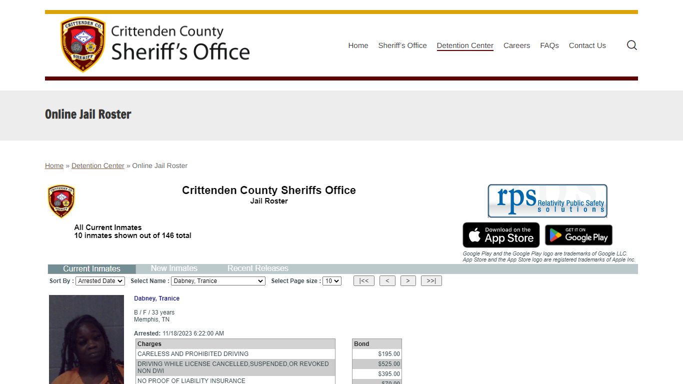 Online Jail Roster - Crittenden County Sheriff’s Department