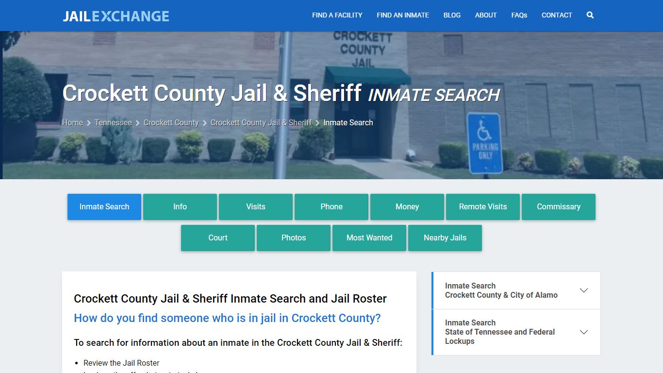 Crockett County Jail & Sheriff Inmate Search - Jail Exchange