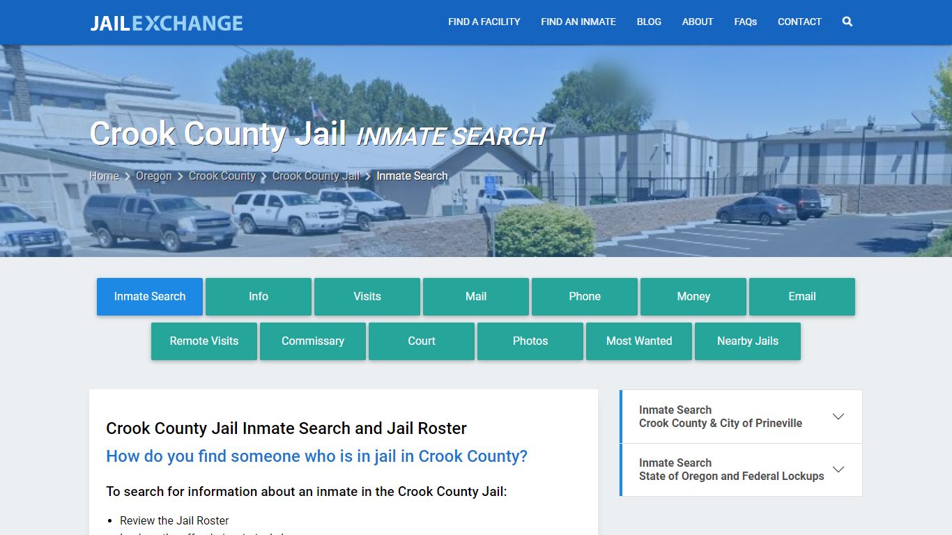 Inmate Search: Roster & Mugshots - Crook County Jail, OR