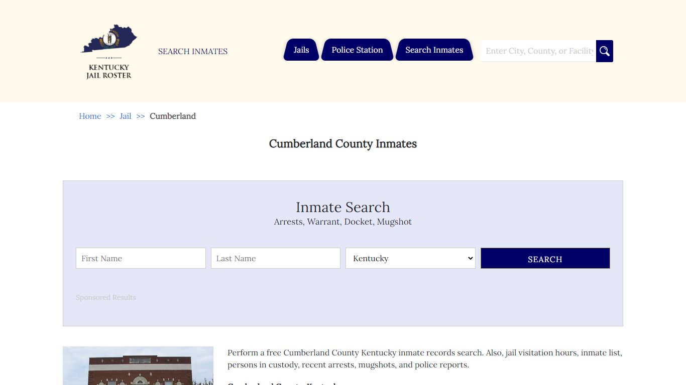 Cumberland County Inmates | Jail Roster Search