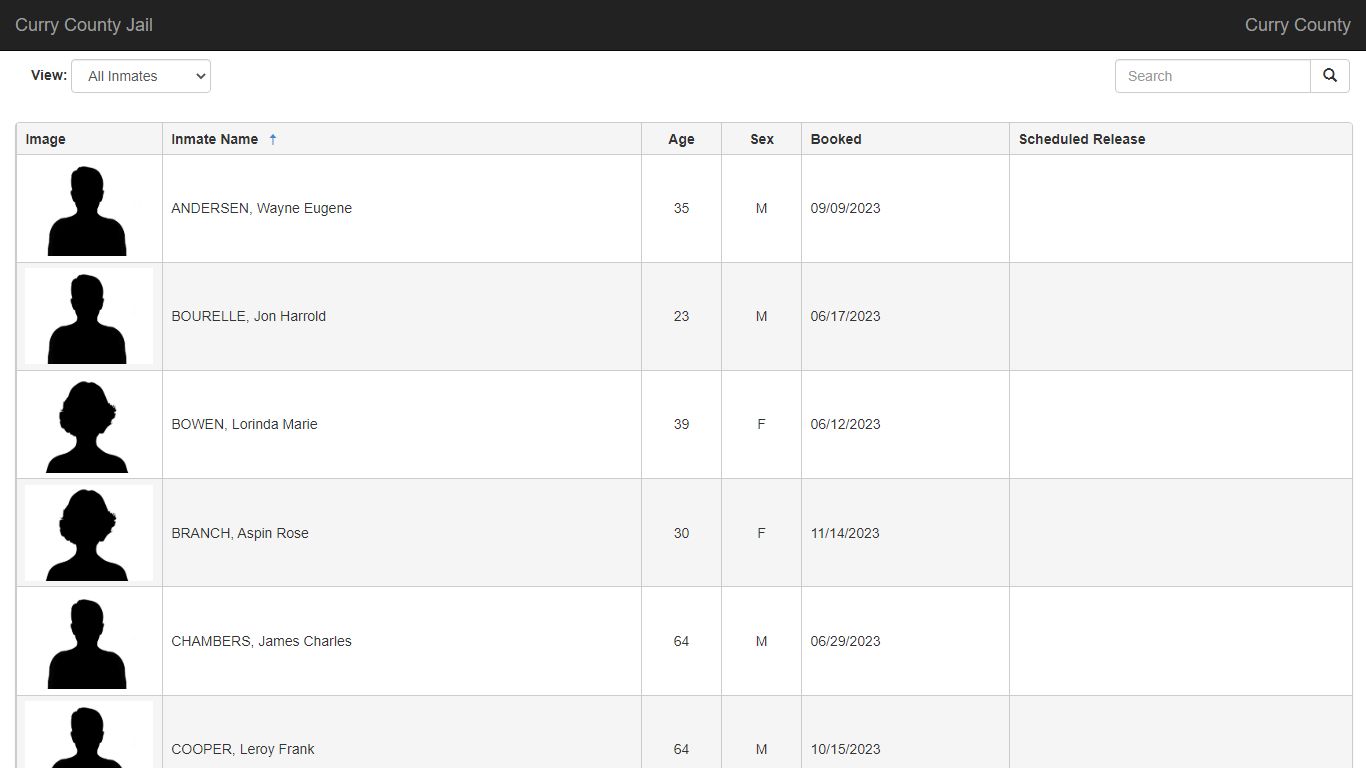 Curry County Jail - Jail Roster