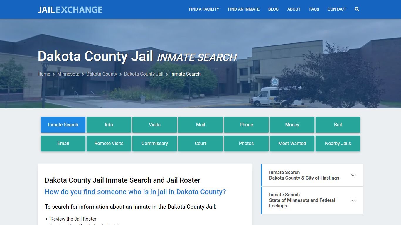Inmate Search: Roster & Mugshots - Dakota County Jail, MN