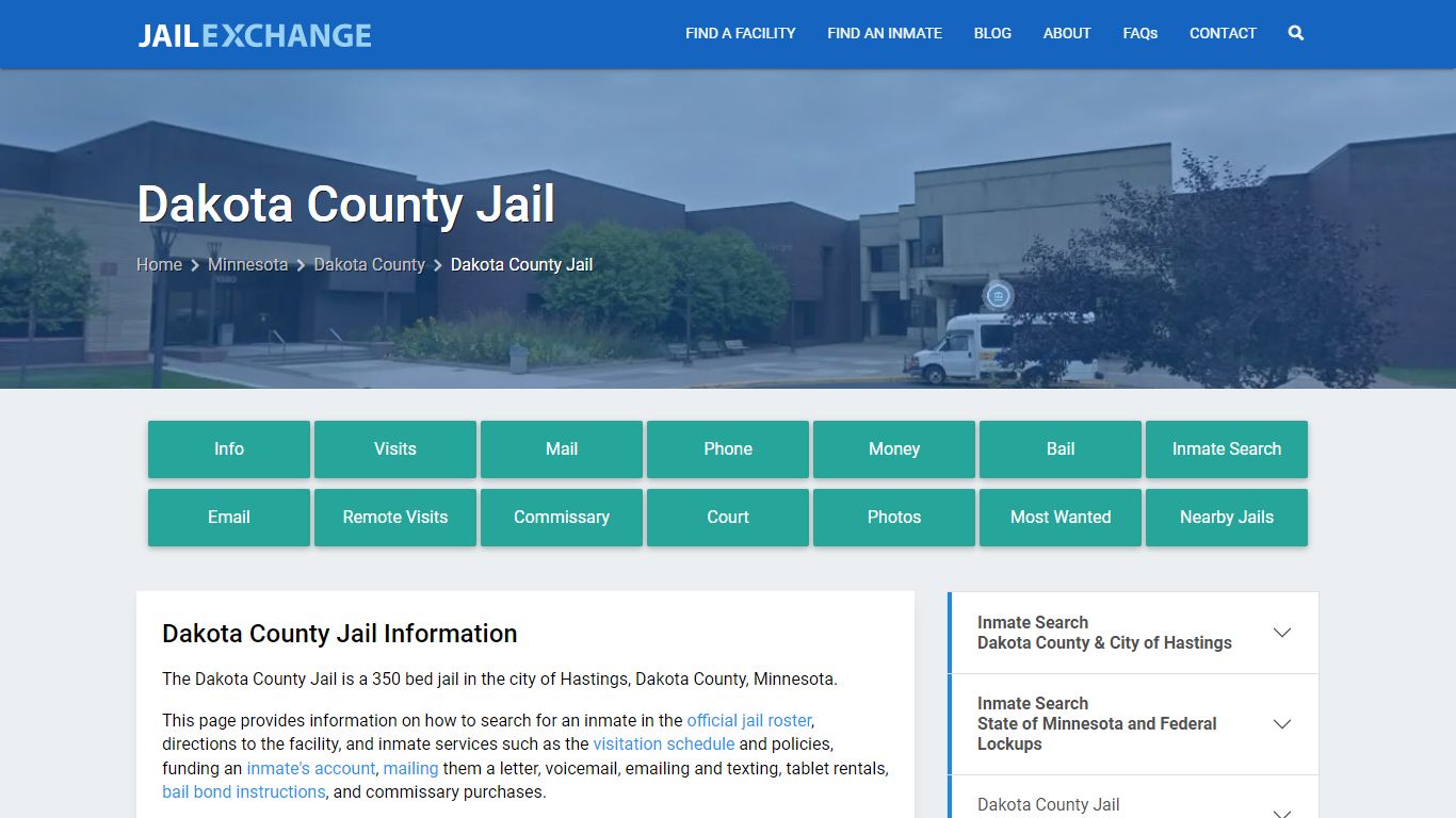 Dakota County Jail, MN Inmate Search, Information