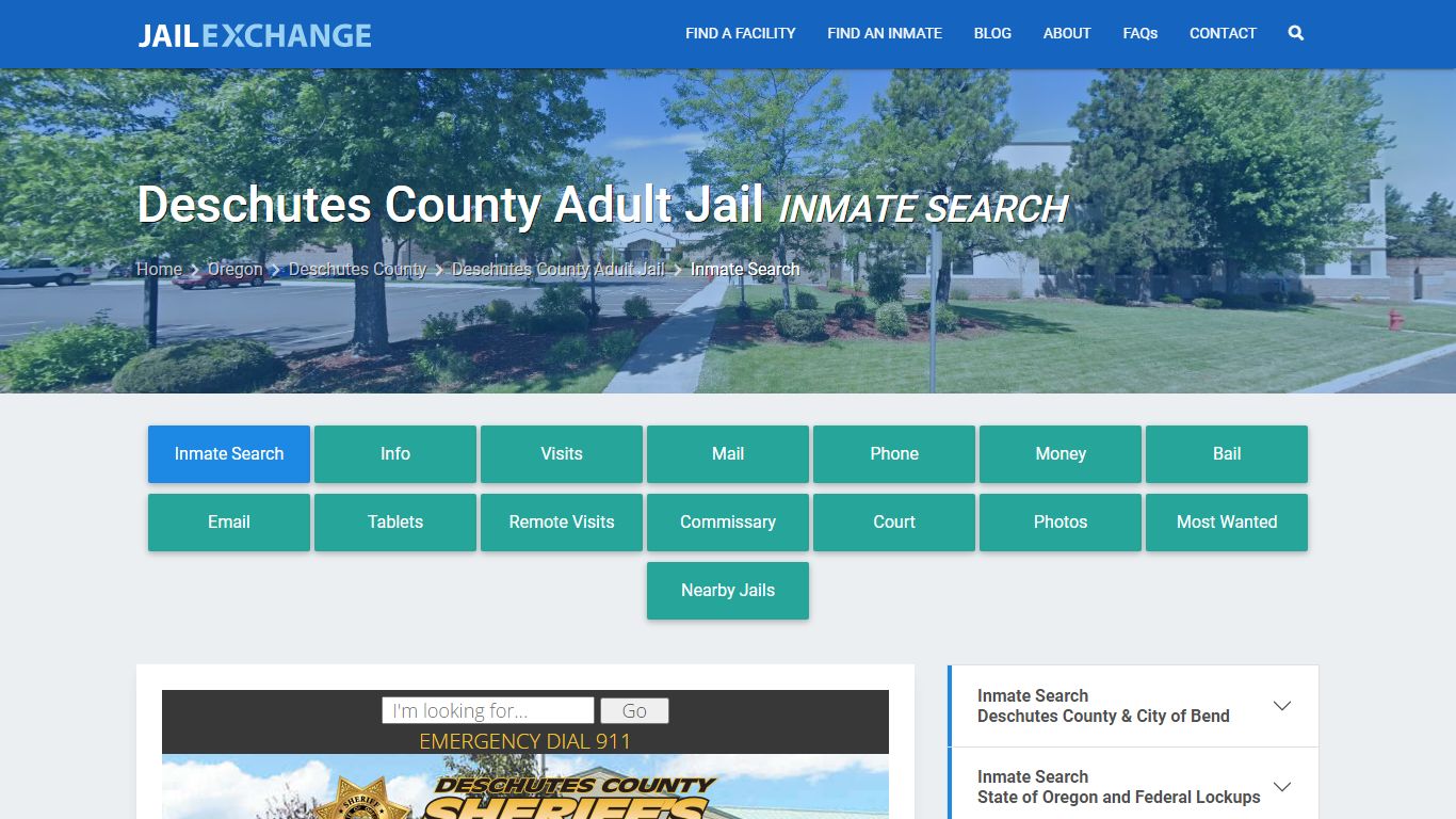 Deschutes County Adult Jail Inmate Search - Jail Exchange