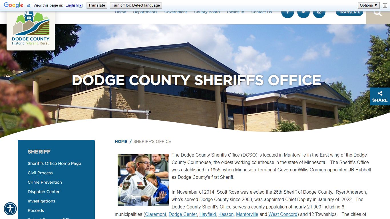 Dodge County Sheriff s Office - Dodge County, Minnesota