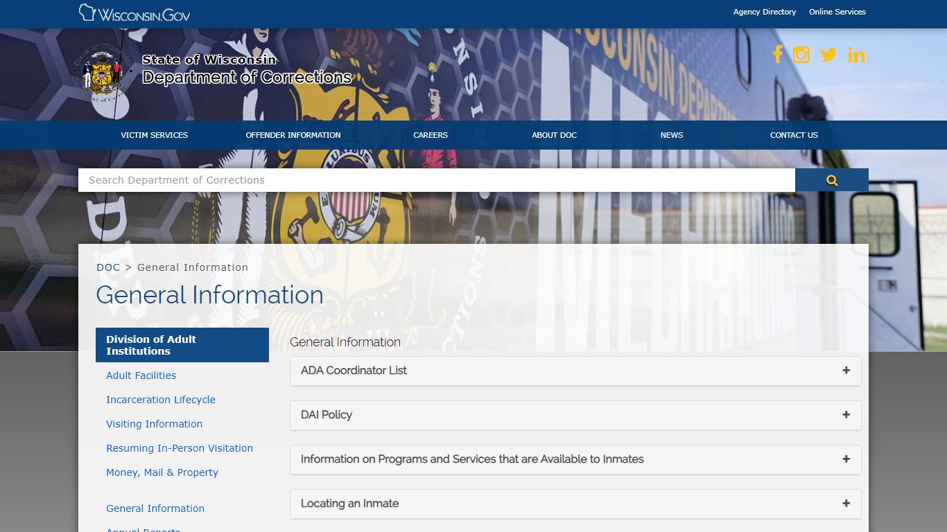 DOC General Information - Wisconsin
