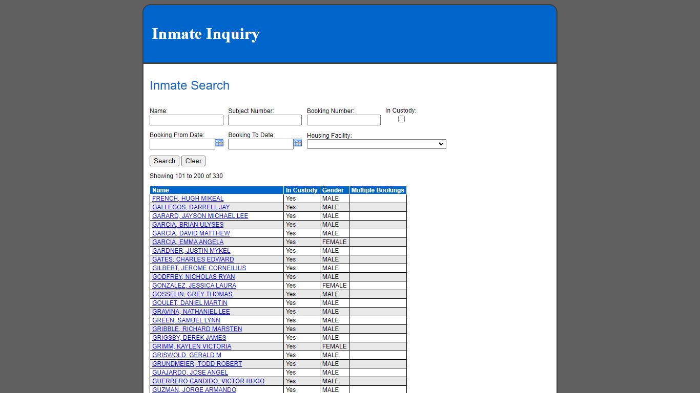 Inmate Search - cad.douglas.co.us