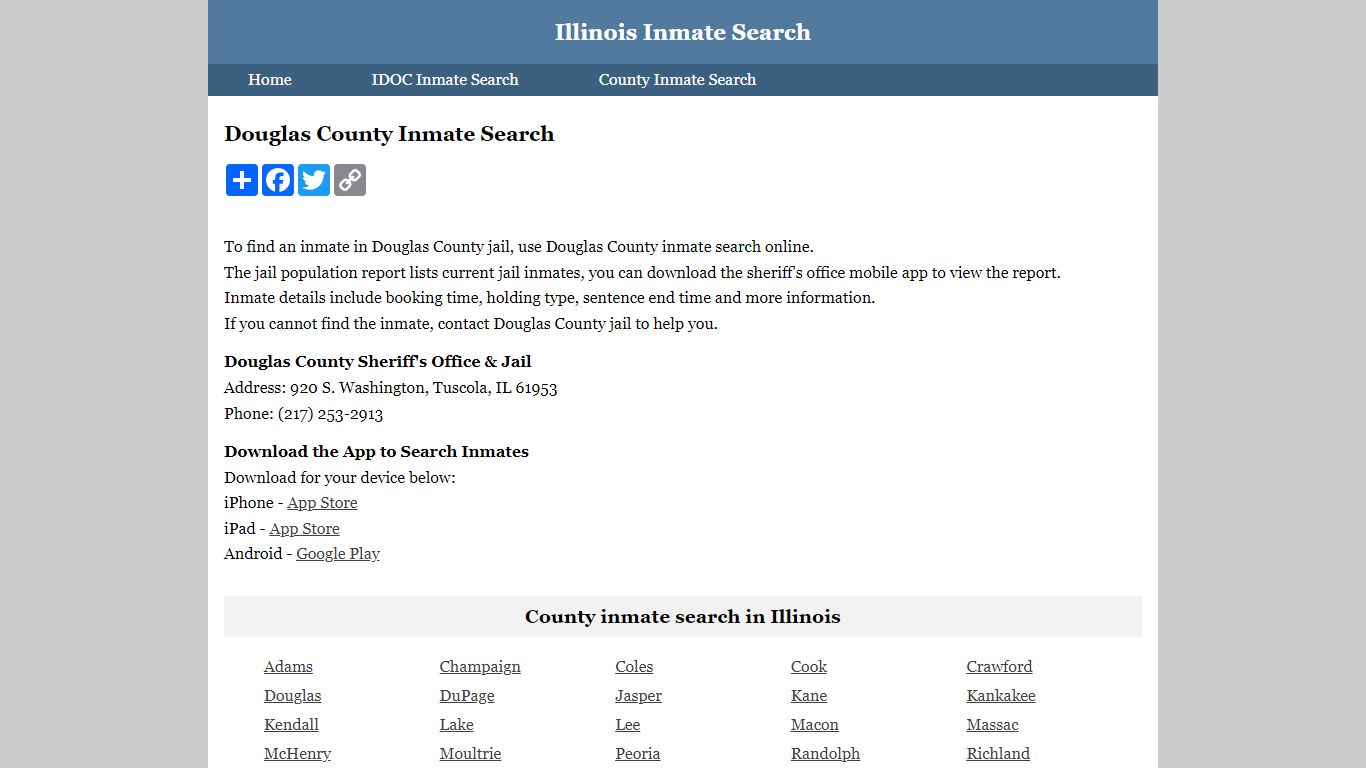 Douglas County Inmate Search