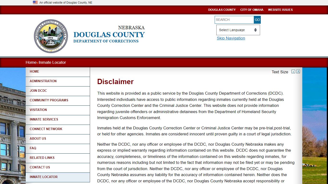 Inmate Locator - Douglas County Corrections