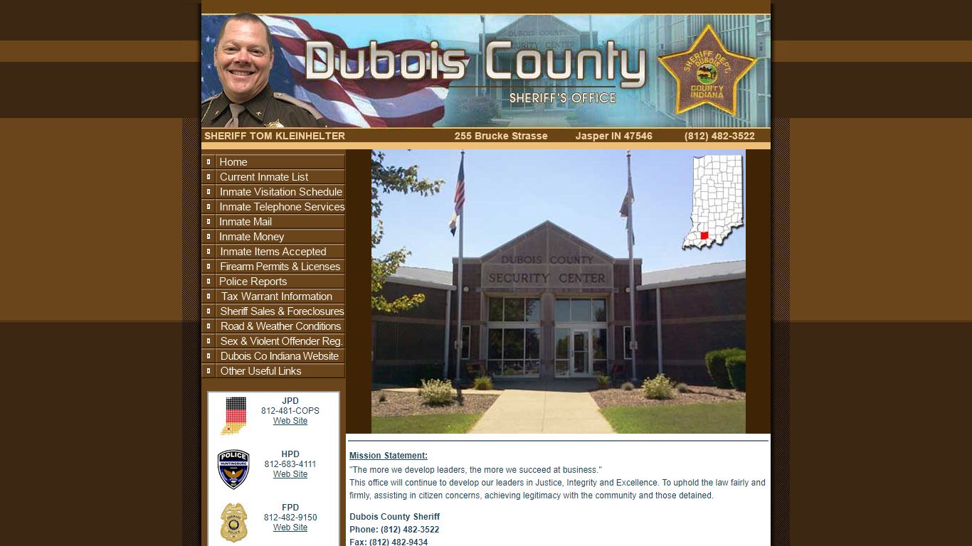 Welcome to the Dubois County Sheriff's Office