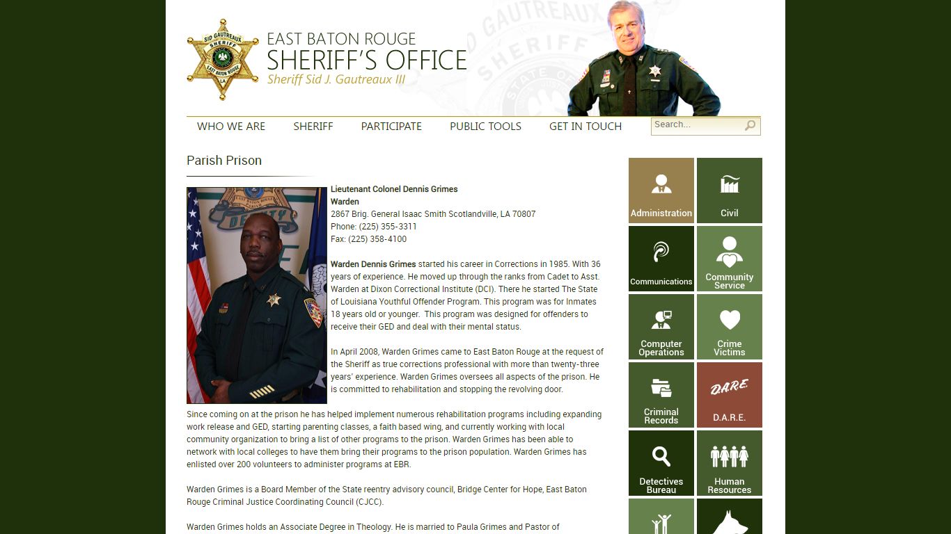 EBR Sheriff's Office > WHO WE ARE > Divisions > Parish Prison