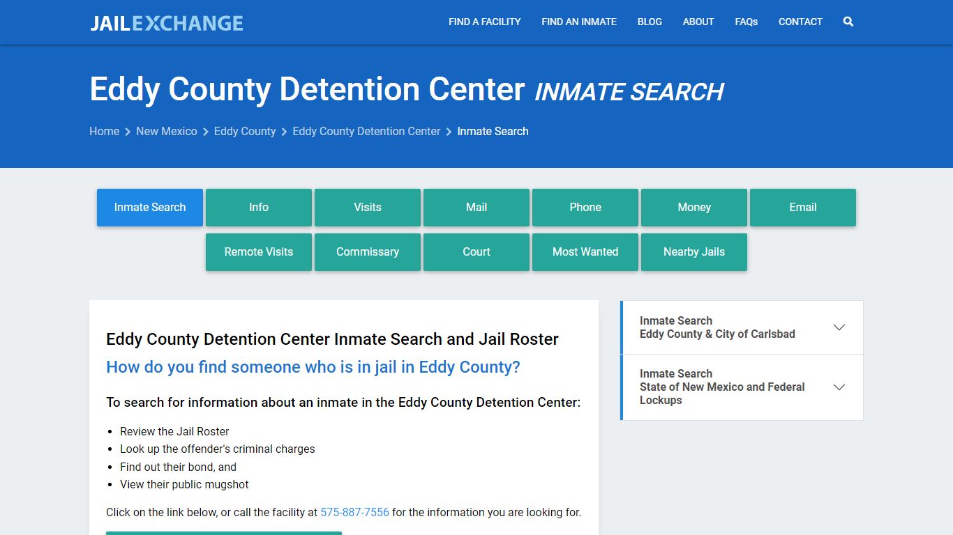 Eddy County Detention Center Inmate Search - Jail Exchange