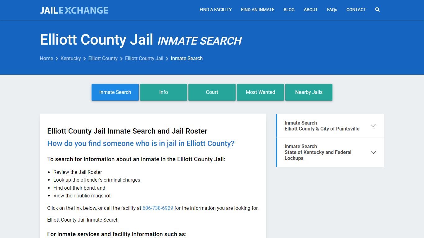 Inmate Search: Roster & Mugshots - Elliott County Jail, KY