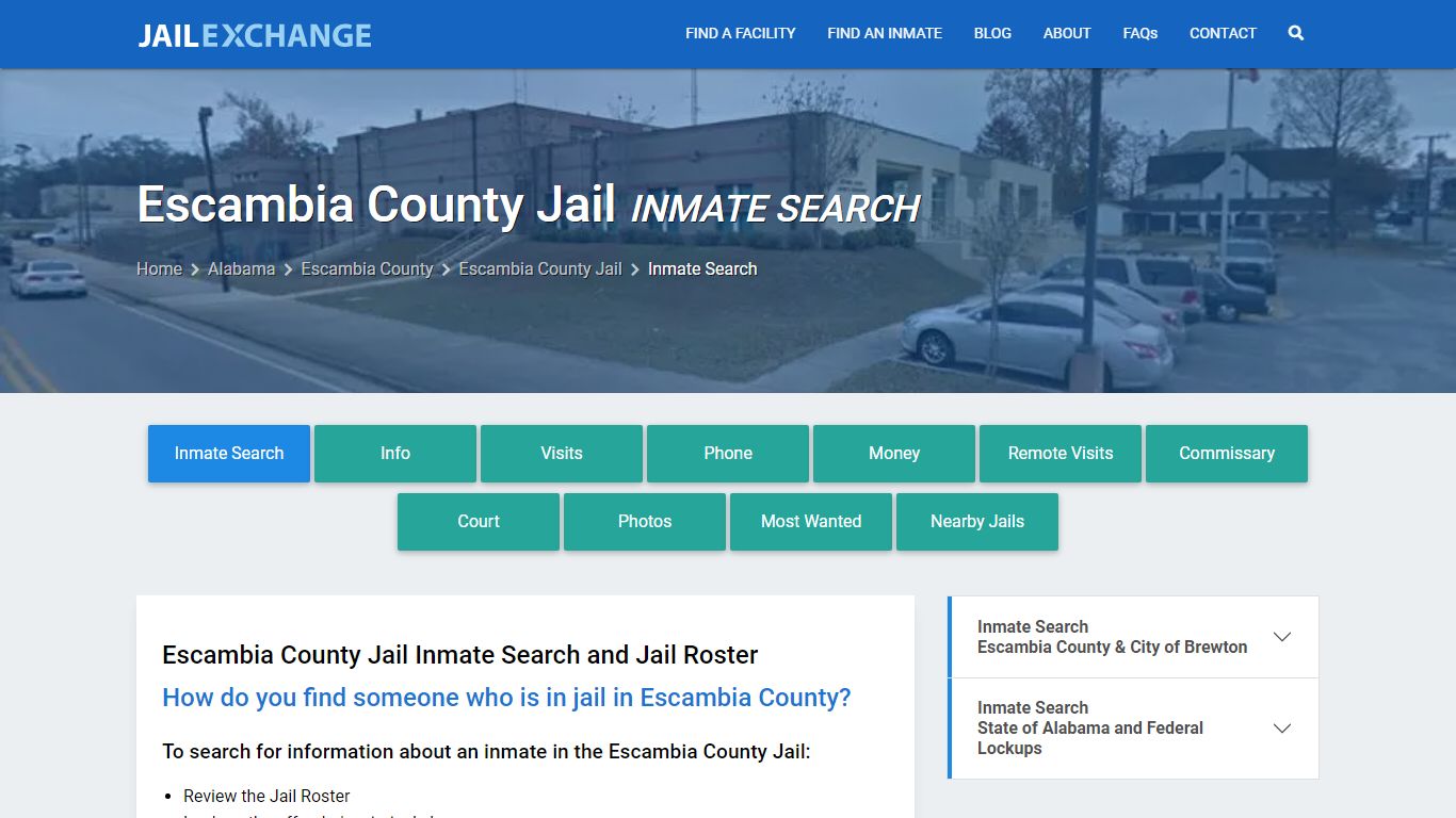 Inmate Search: Roster & Mugshots - Escambia County Jail, AL