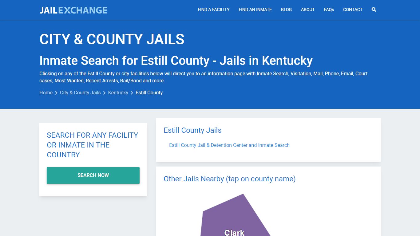 Inmate Search for Estill County | Jails in Kentucky - Jail Exchange