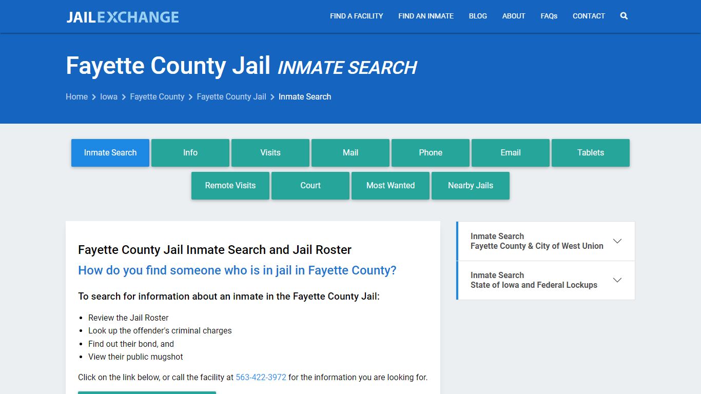 Fayette County Jail Inmate Search - Jail Exchange