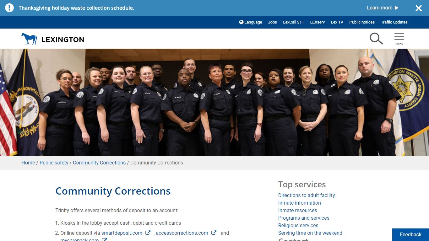 Community Corrections | City of Lexington