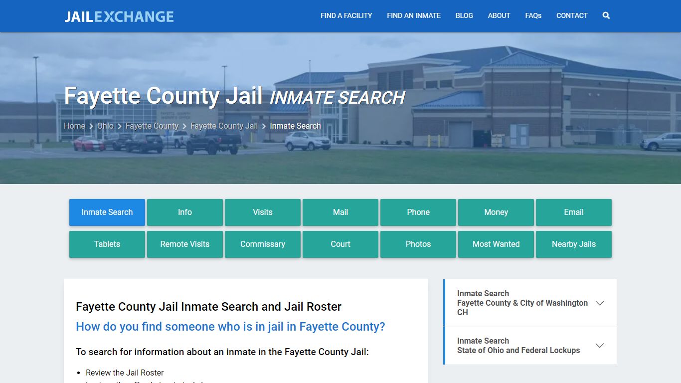 Fayette County Jail Inmate Search - Jail Exchange