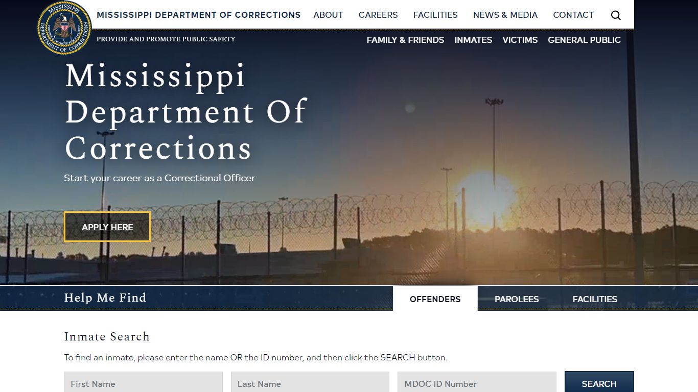 Home | Mississippi Department of Corrections