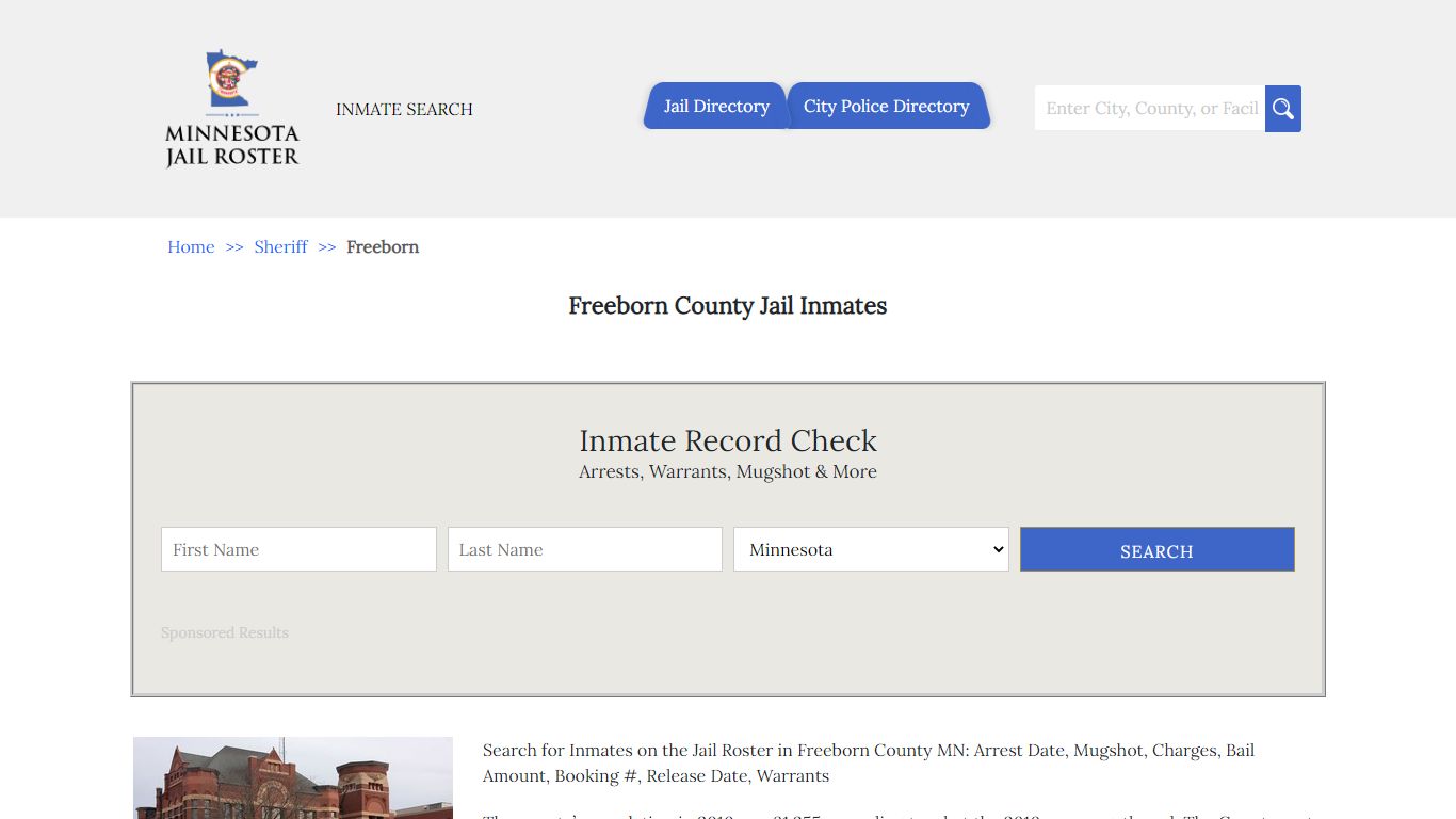 Freeborn County Jail Inmates | Jail Roster Search - Minnesota Jail Roster