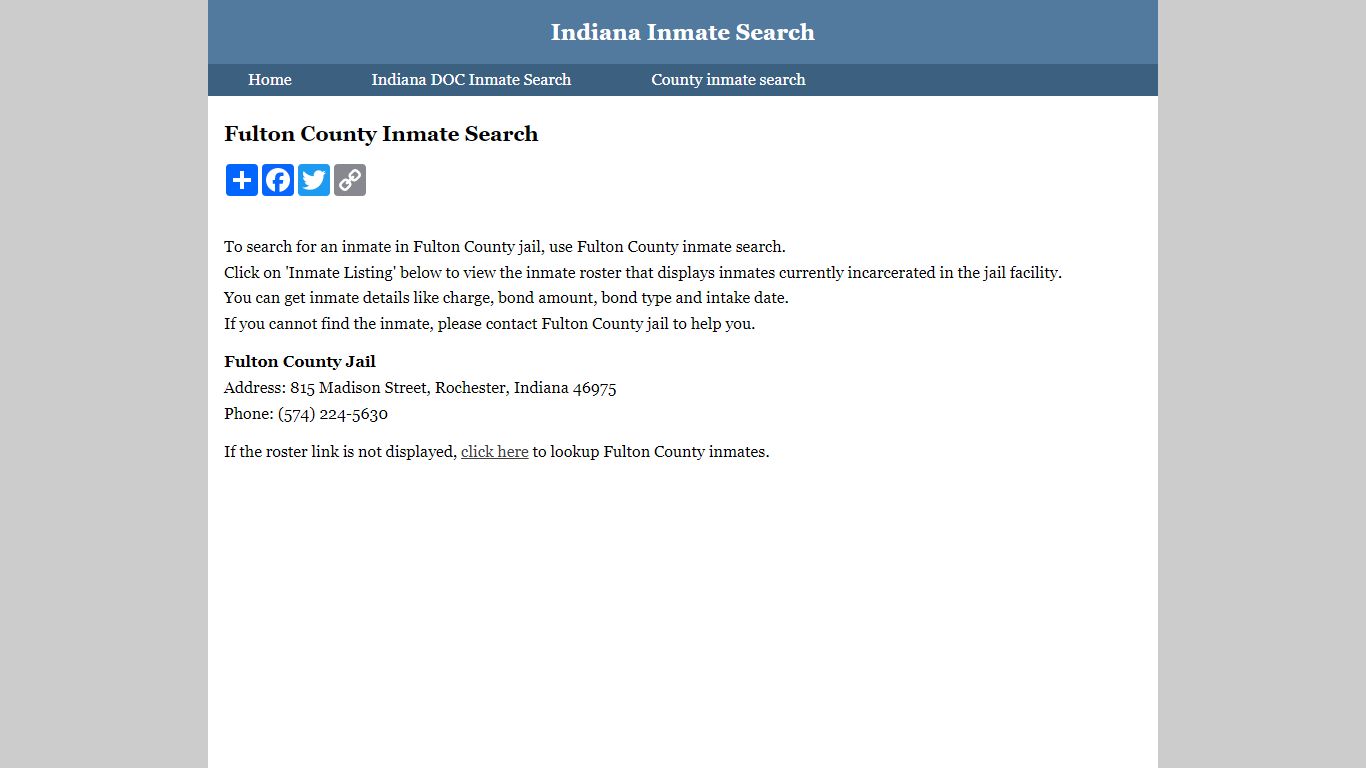 Fulton County Inmate Search