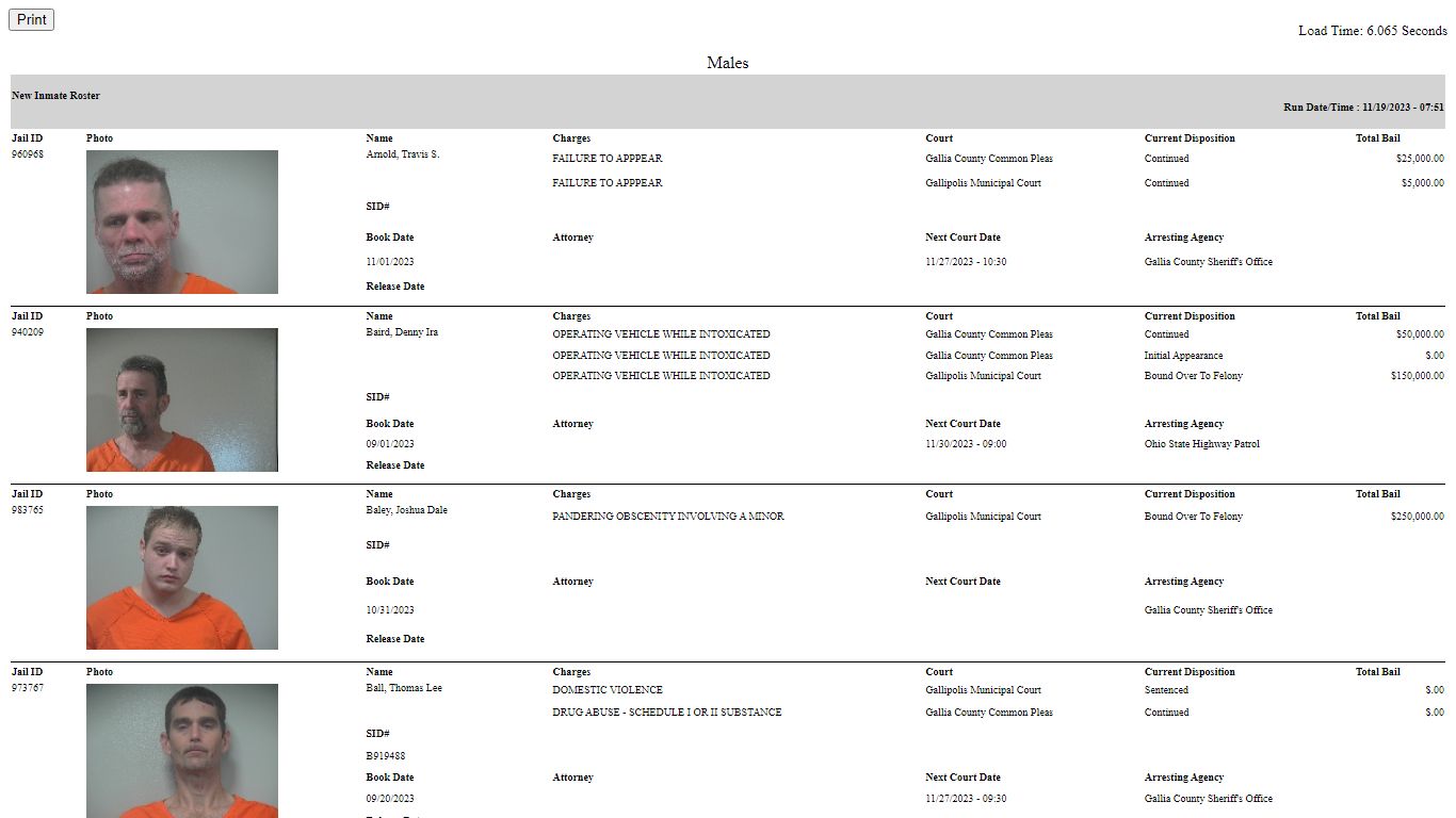 New Inmate Roster - jdsinc.net