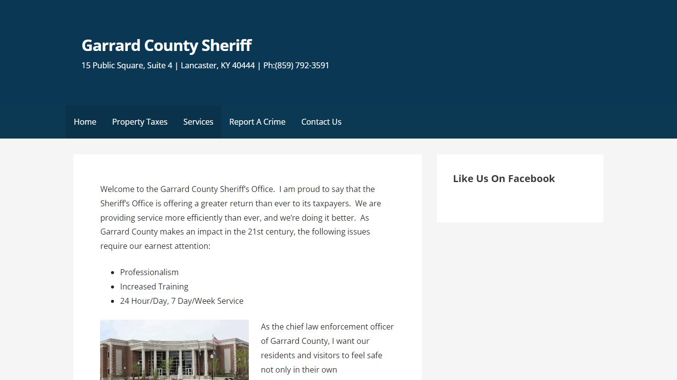 Garrard County Sheriff – 15 Public Square, Suite 4 | Lancaster, KY ...