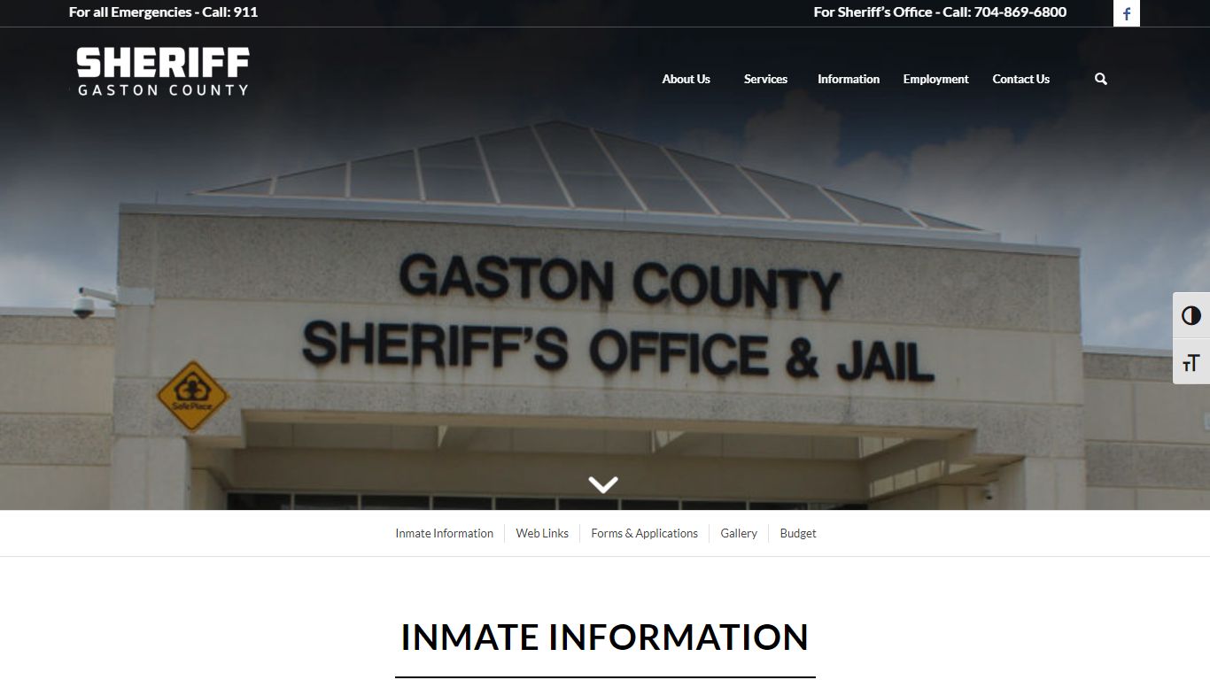 Inmate Information – Sheriff