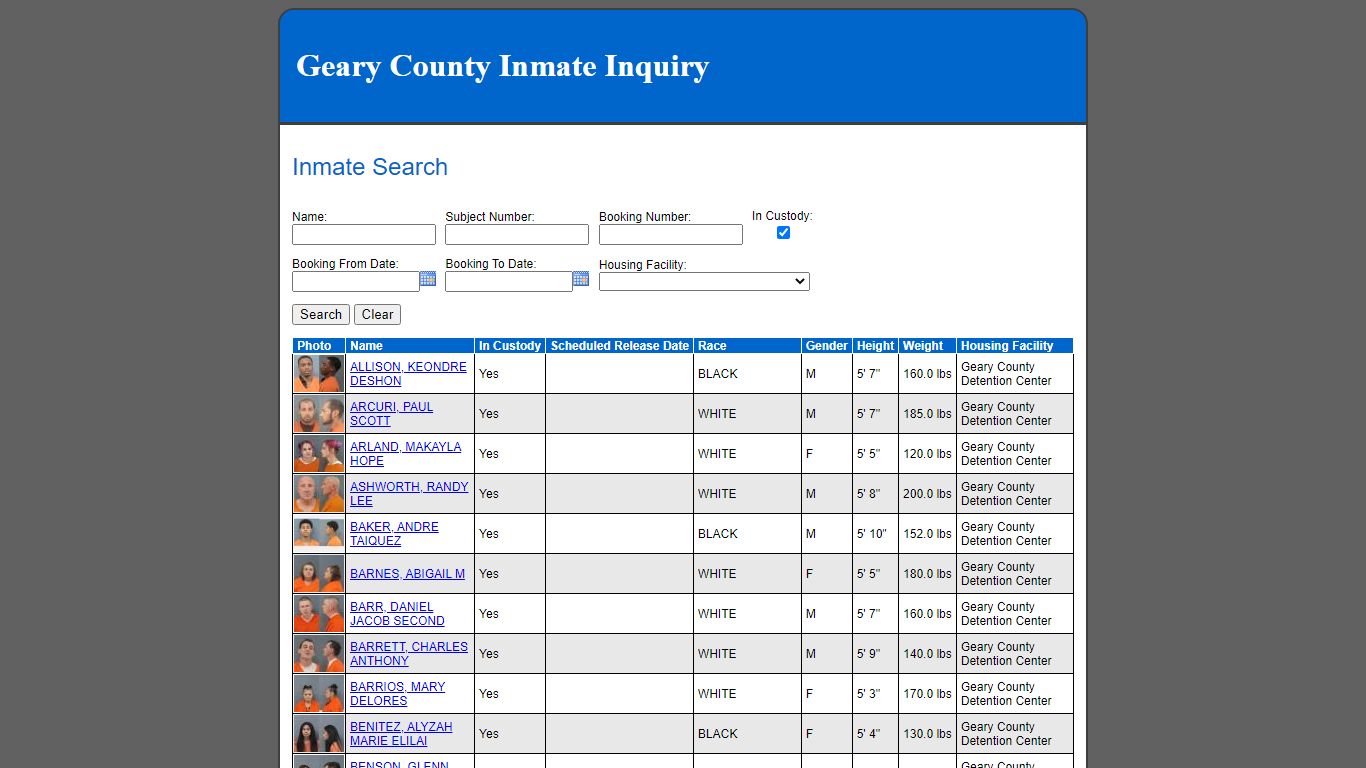 Inmate Search - yourgov.jcks.com