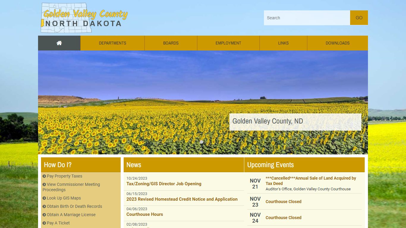 Golden Valley County, North Dakota - Home