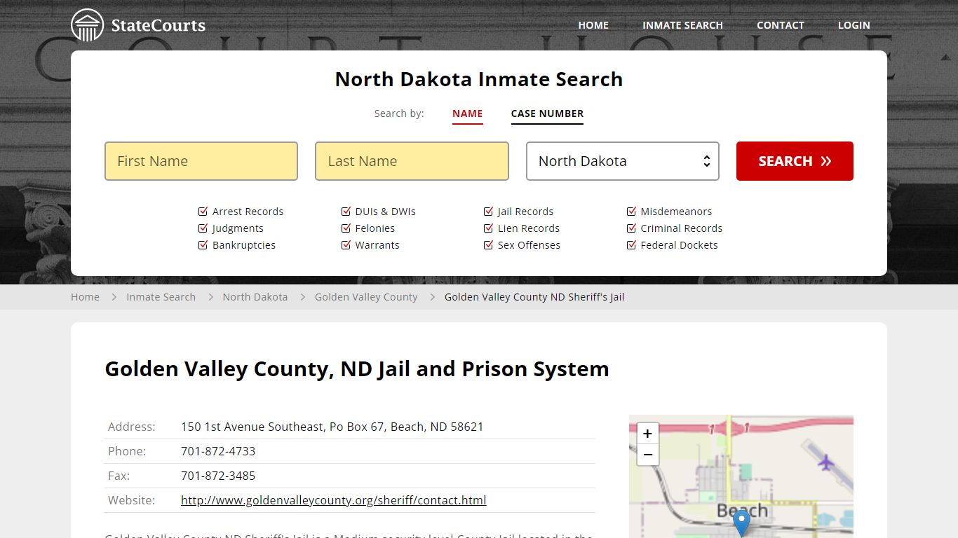 Golden Valley County ND Sheriff's Jail Inmate Records Search, North ...