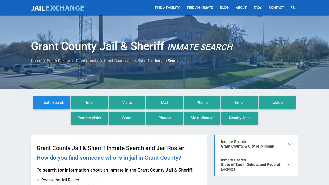 Grant County Jail & Sheriff Inmate Search - Jail Exchange