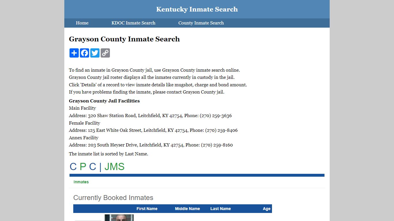 Grayson County Inmate Search